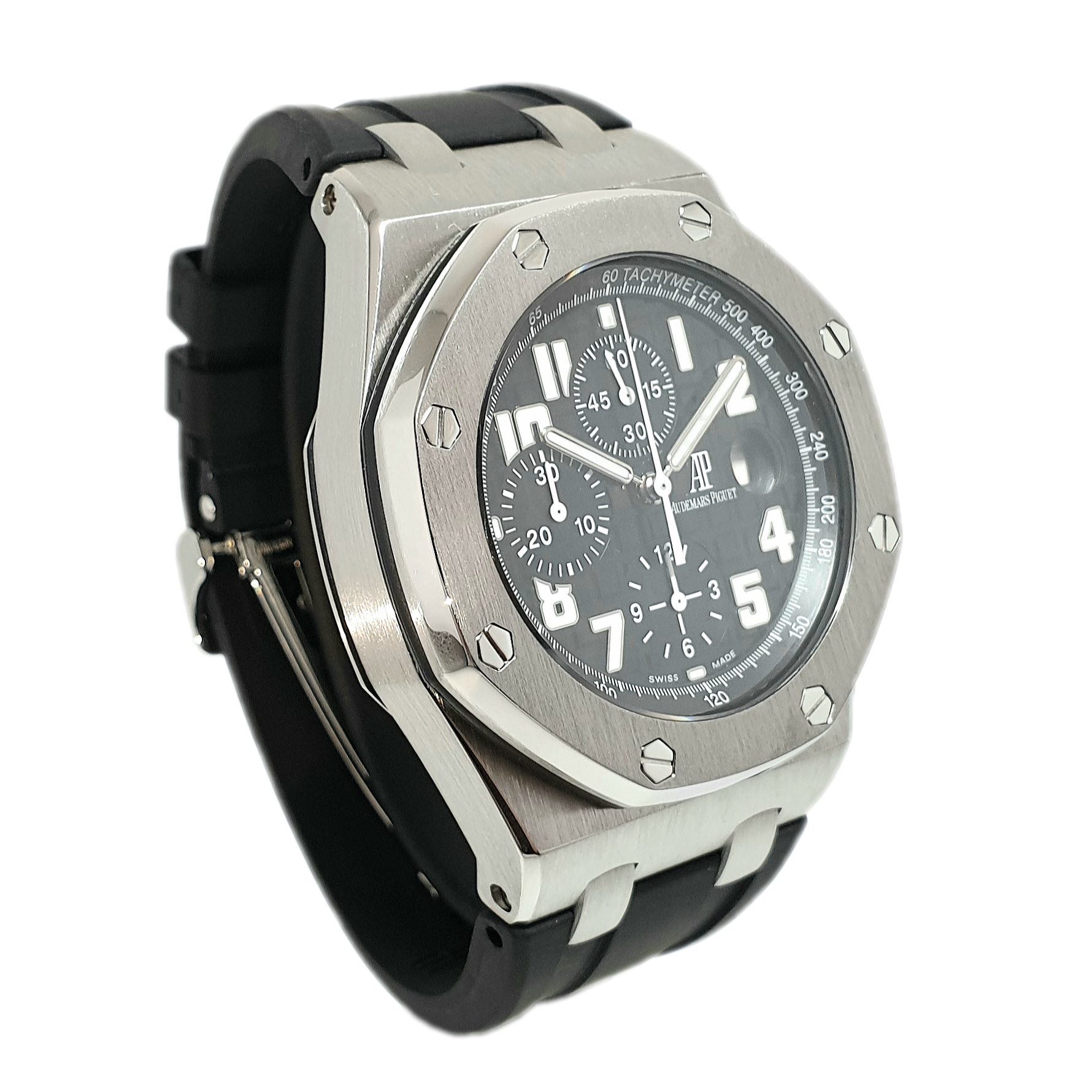 AudemarsPiguet_RoyalOakOffshore_Chronograph_BlackTheme_(Steel-42mm)_Right