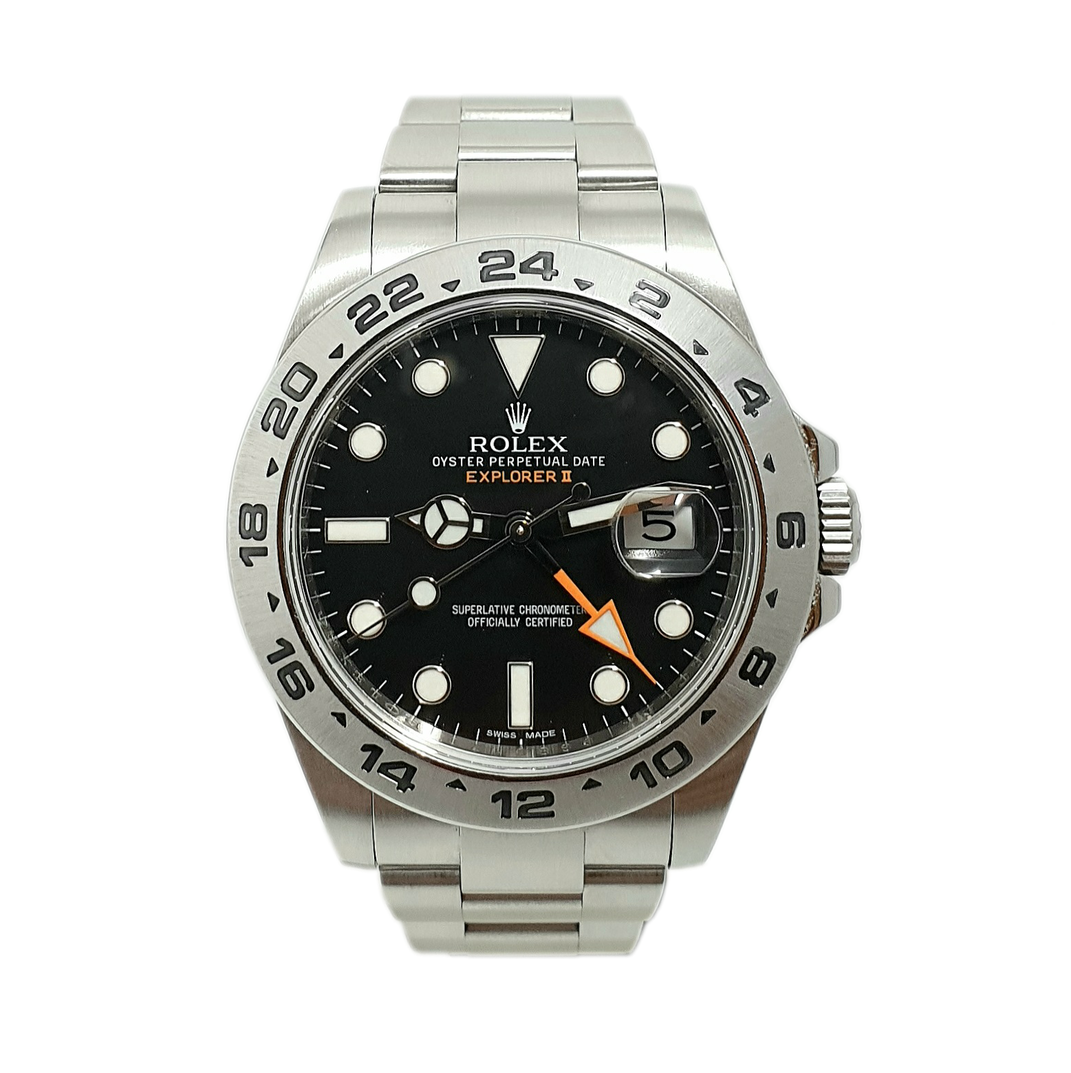 Rolex_ExplorerII_M216570_BlackDial_(42mm-Steel)_Front