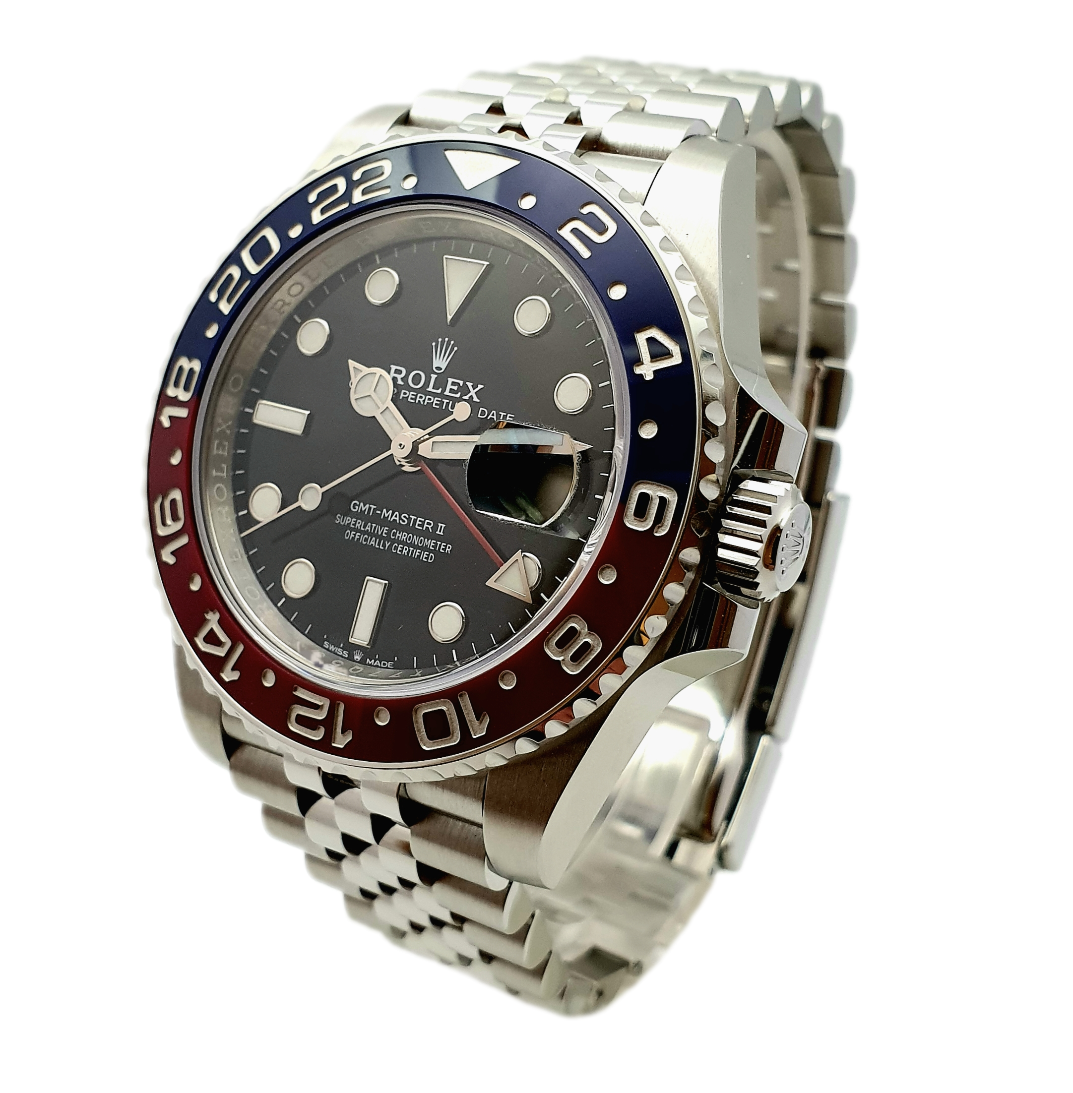 Rolex_GMTMaster2_Pepsi_M126710BLRO_(Steel-40mm-JubileeStrap)_Left