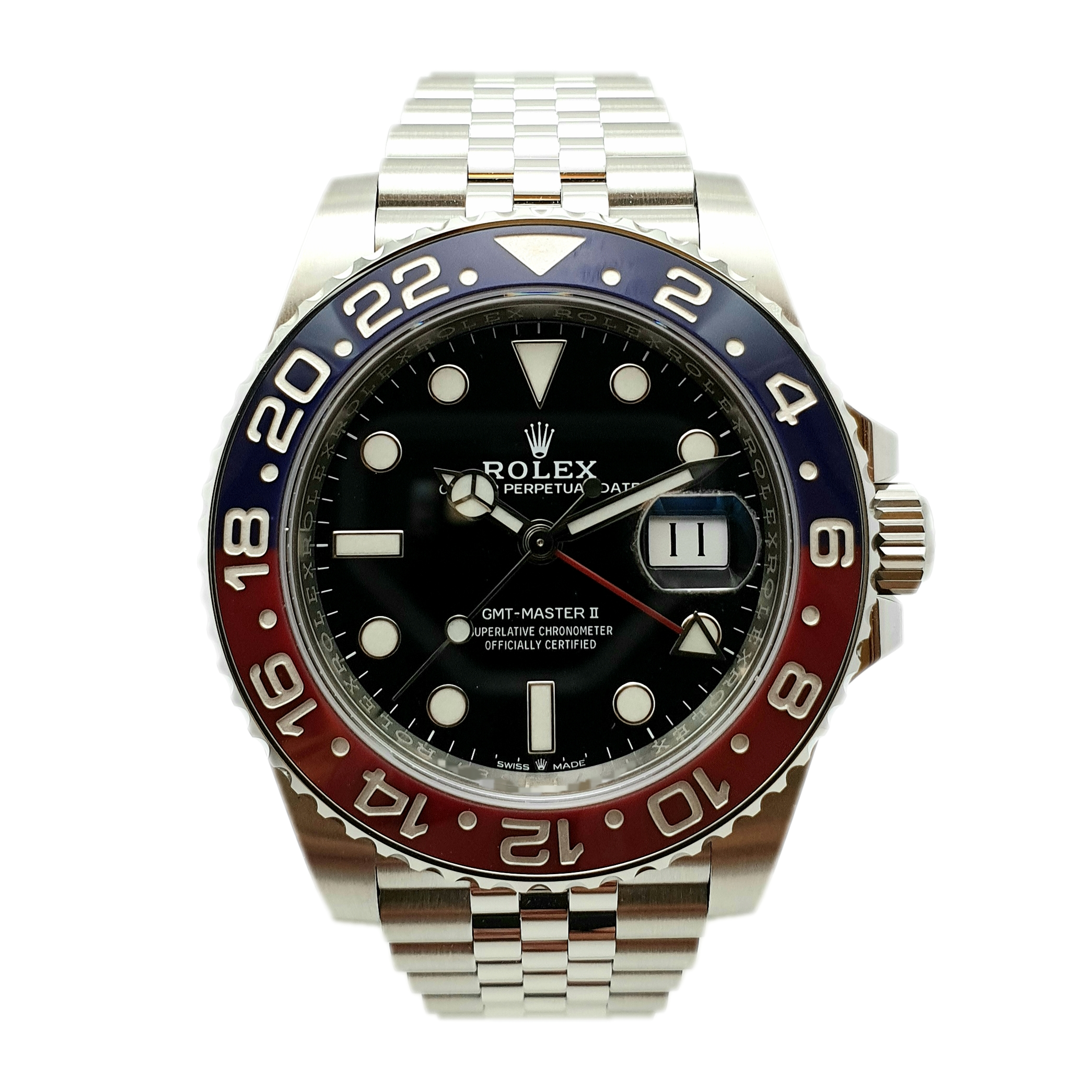 Rolex_GMTMaster2_Pepsi_M126710BLRO_(Steel-40mm-JubileeStrap)_Front