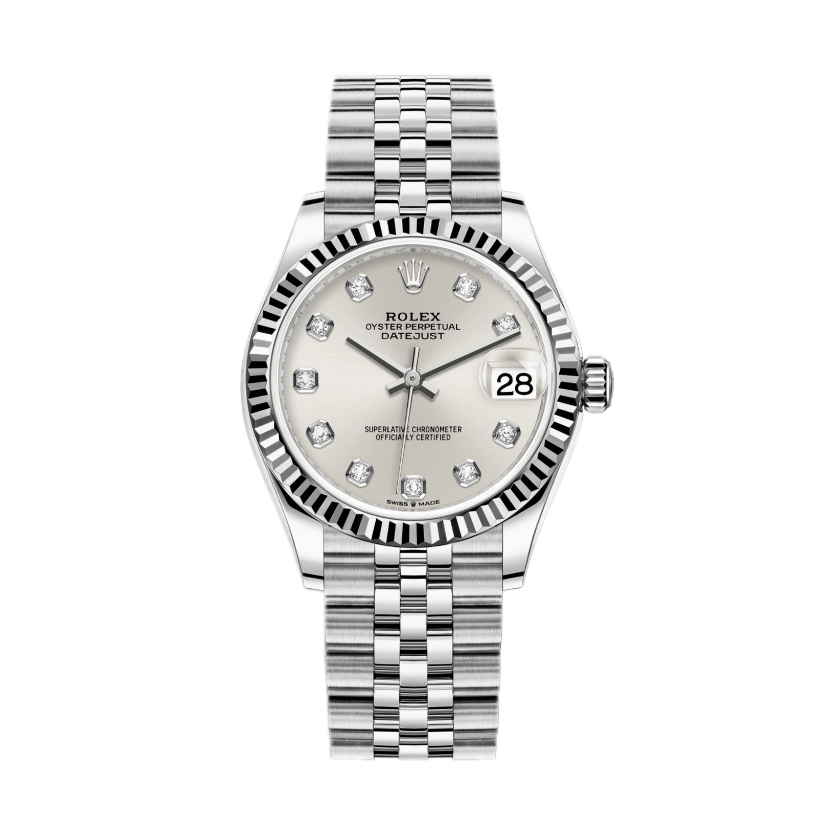 Rolex_Datejust31_M278274_10DiamondSilverDial_(Steel)_Front