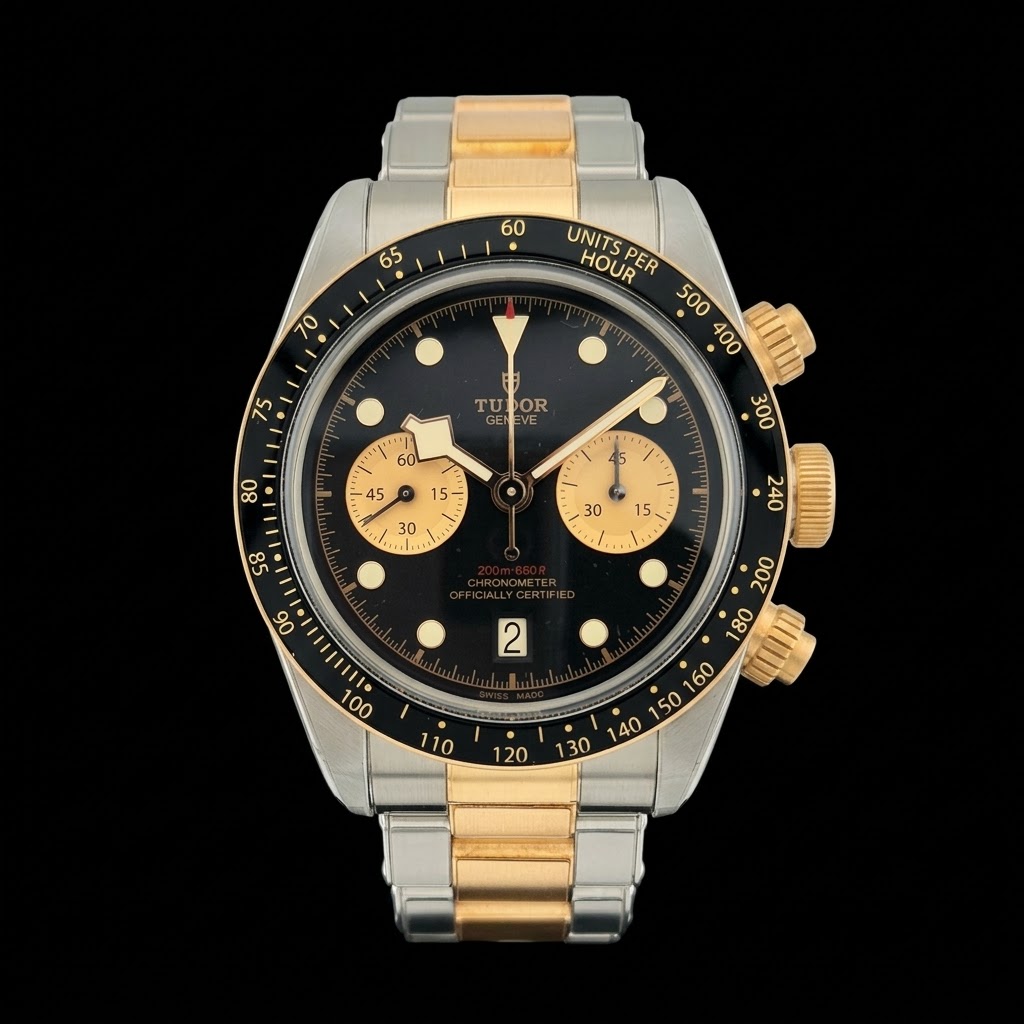 black bay 41 chrono_79363N-0001_black dial_front