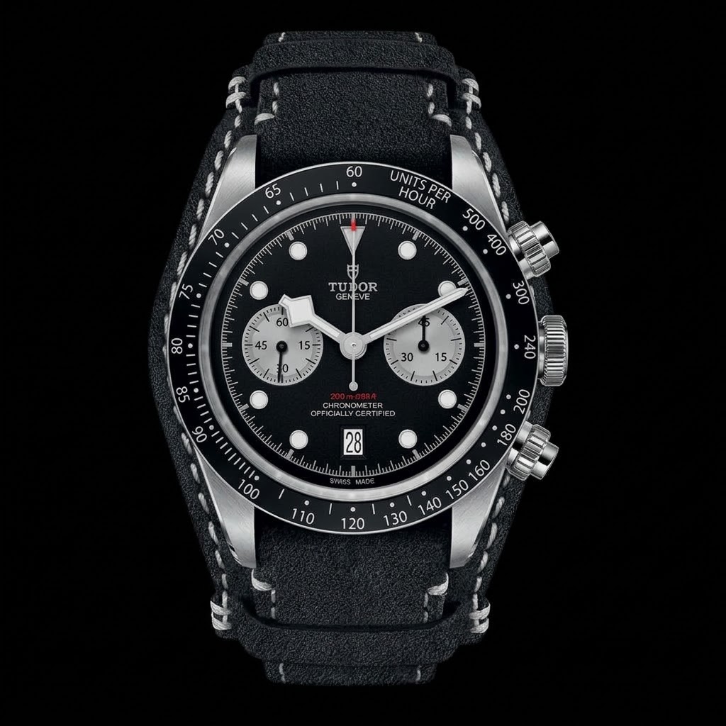black bay chrono 41_79360N-0005_black dial_leather_front